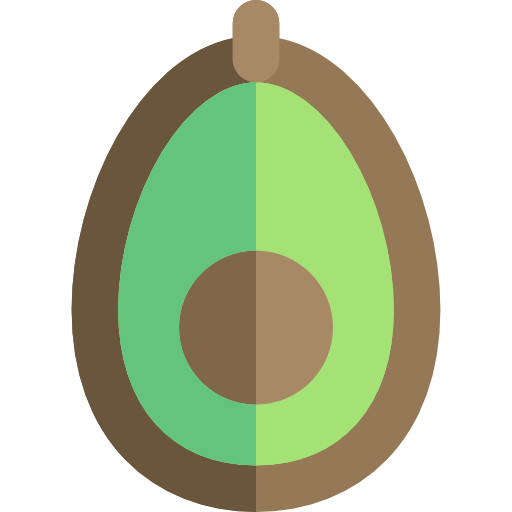 aguacate Basic Rounded Flat icono