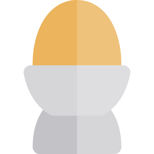 Вареное яйцо Basic Rounded Flat иконка