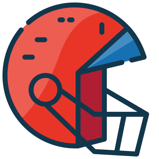 football americano Mangsaabguru Lineal Color icona