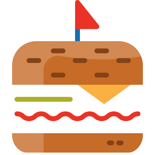 Бургер Mangsaabguru Flat иконка