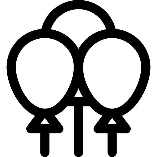 balões Basic Rounded Lineal Ícone