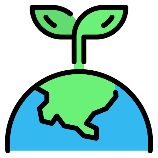 groene aarde Generic Outline Color icoon
