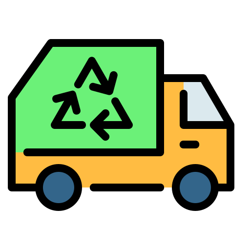 vuilniswagen Generic Outline Color icoon