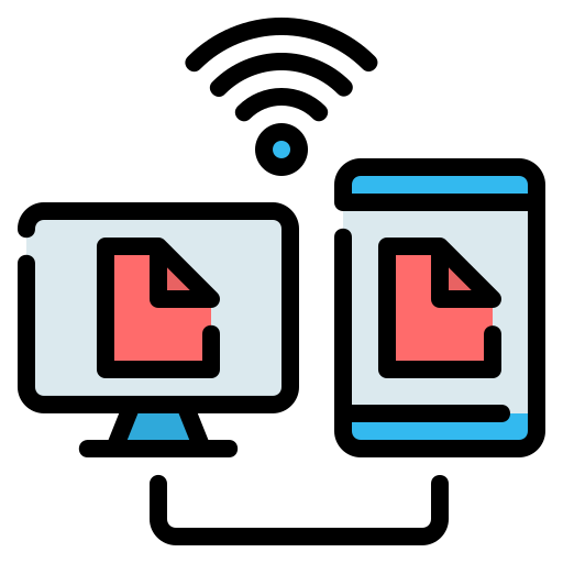 File transfer Generic Outline Color icon