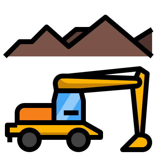 Excavator PMICON Lineal color icon