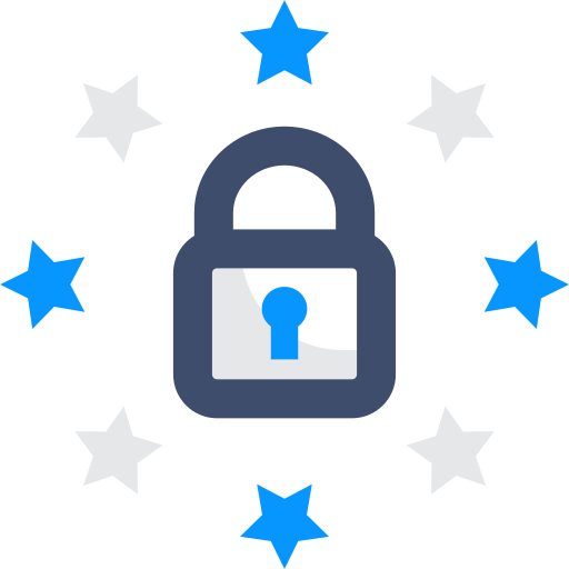 gegevensbescherming SBTS2018 Blue icoon