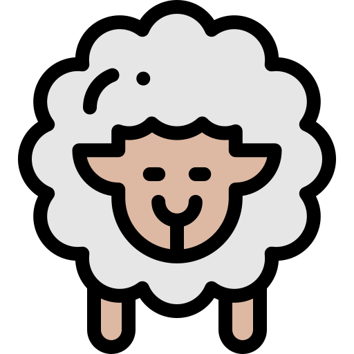Sheep Detailed Rounded Lineal color icon