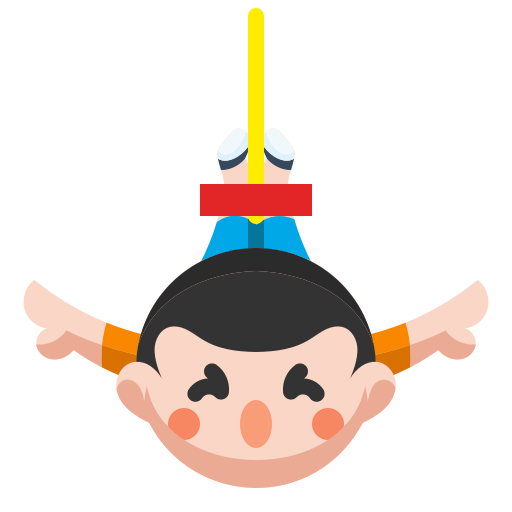 Bungee jumping Skyclick Flat icon