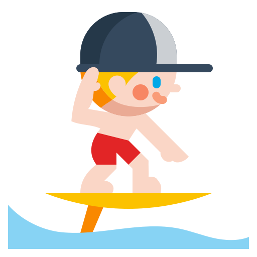 서핑 Skyclick Flat icon
