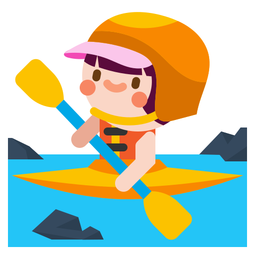 Kayaking Skyclick Flat icon