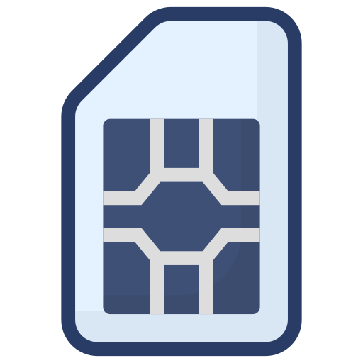 Simcard Generic Outline Color icon