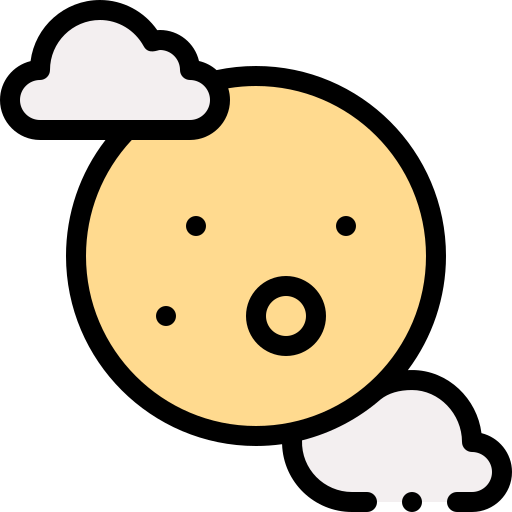 Moon Detailed Rounded Lineal color icon