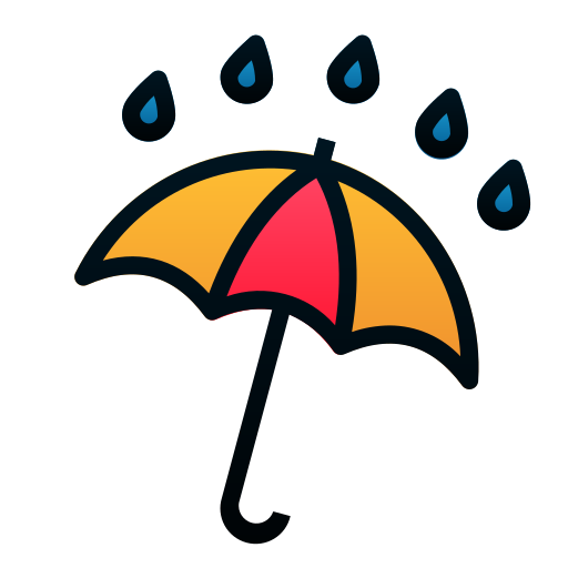 guarda-chuva Andinur Lineal Color Gradient Ícone