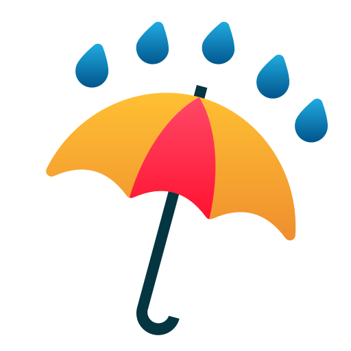 paraguas Andinur Flat Gradient icono
