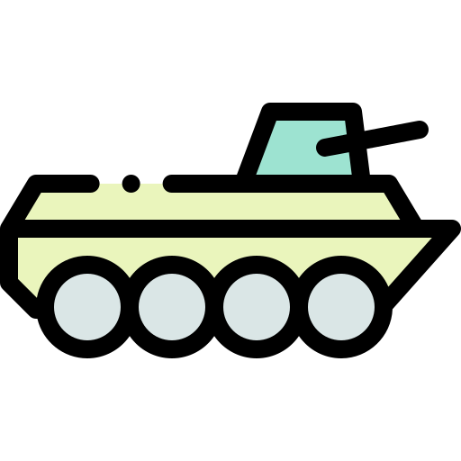 装甲車 Detailed Rounded Lineal color icon