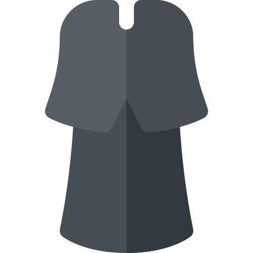 robe noire Basic Rounded Flat Icône