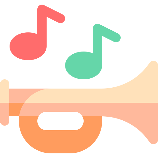 trompeta Basic Rounded Flat icono