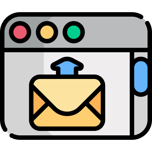 email Kawaii Lineal color icono