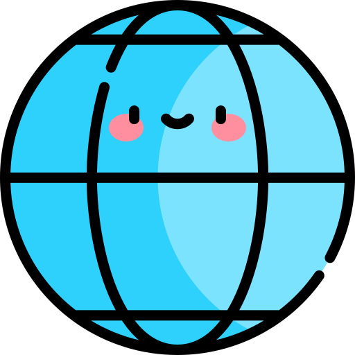 internet Kawaii Lineal color icono