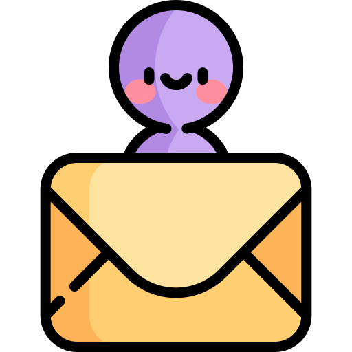 correo Kawaii Lineal color icono