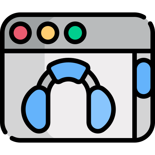 soporte en línea Kawaii Lineal color icono