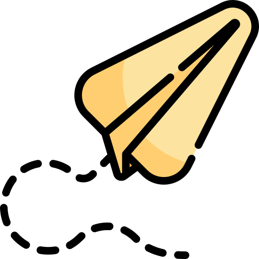 aereo di carta Kawaii Lineal color icona