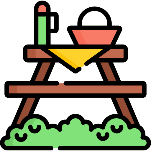 Picnic table Special Lineal color icon