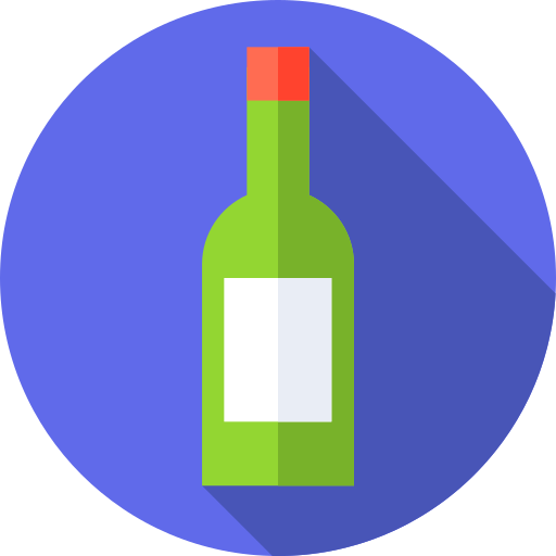 botella Flat Circular Flat icono