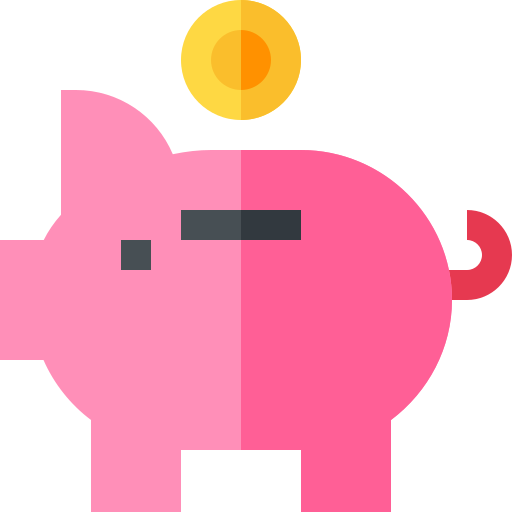 Piggy bank Basic Straight Flat icon