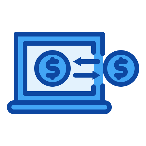 transacción monetaria Generic Blue icono
