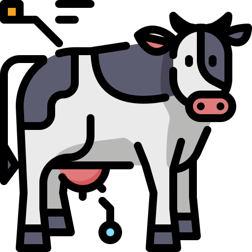 vache Generic Outline Color Icône