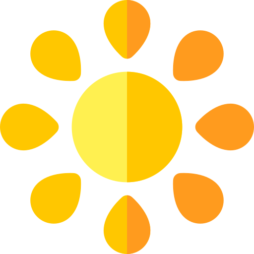 Sun Basic Rounded Flat icon