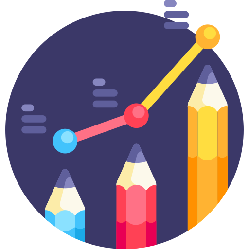 statistiche Detailed Flat Circular Flat icona