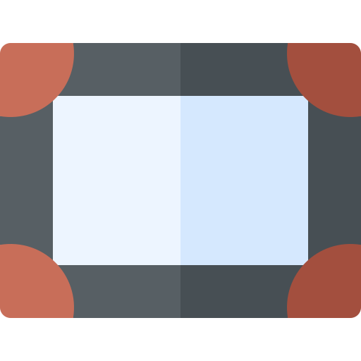 quadro, armação Basic Rounded Flat Ícone