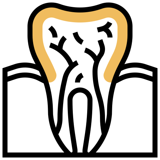 歯 Meticulous Yellow shadow icon