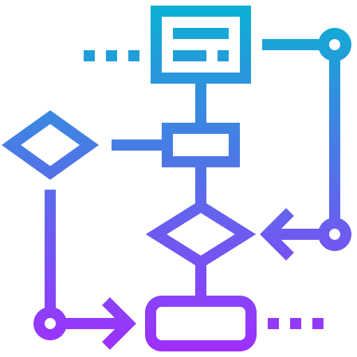 Flow chart Meticulous Gradient icon