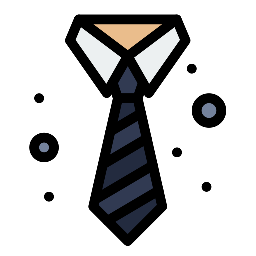 corbata Flatart Icons Lineal Color icono
