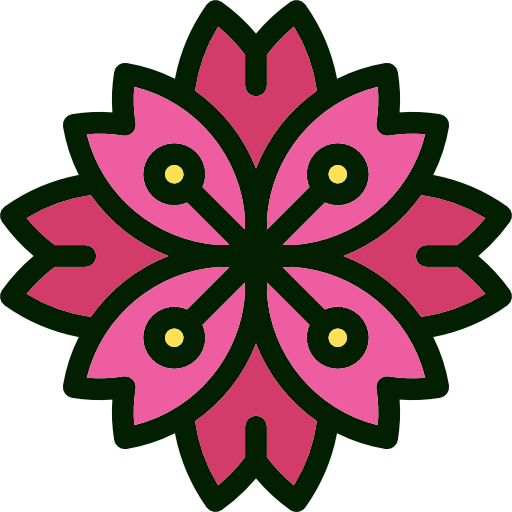 꽃 Detailed Rounded Lineal color icon