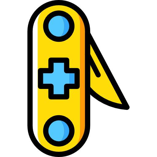 Swiss army knife Basic Miscellany Yellow icon