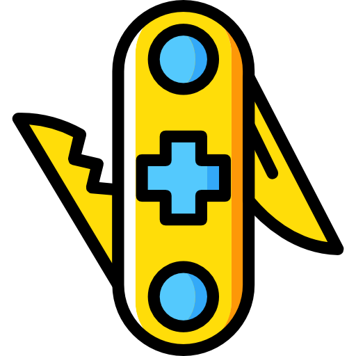 Swiss army knife Basic Miscellany Yellow icon