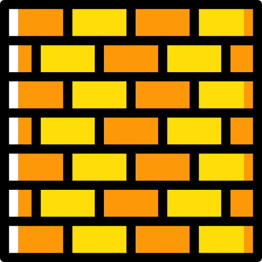 Brick wall Basic Miscellany Yellow icon