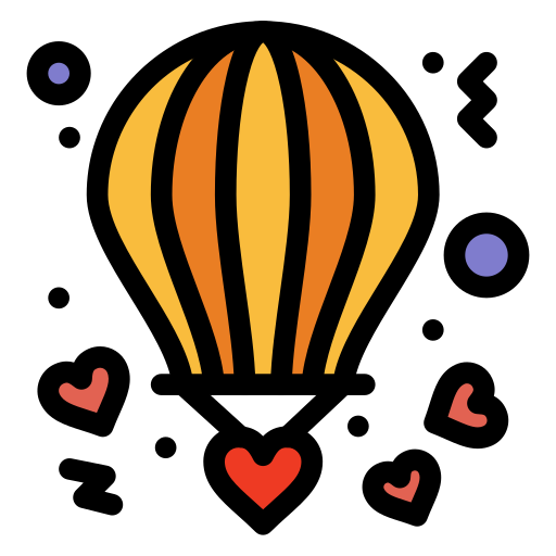 luftballon Flatart Icons Lineal Color icon