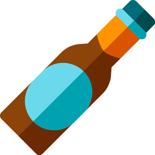 botella de cerveza Basic Rounded Flat icono