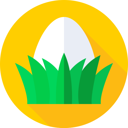 이스터에 그 Flat Circular Flat icon