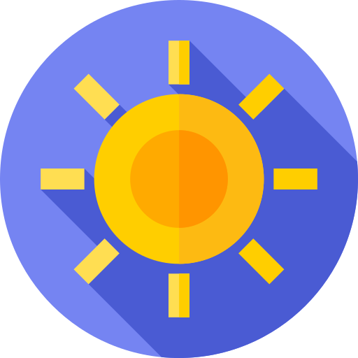 sol Flat Circular Flat Ícone