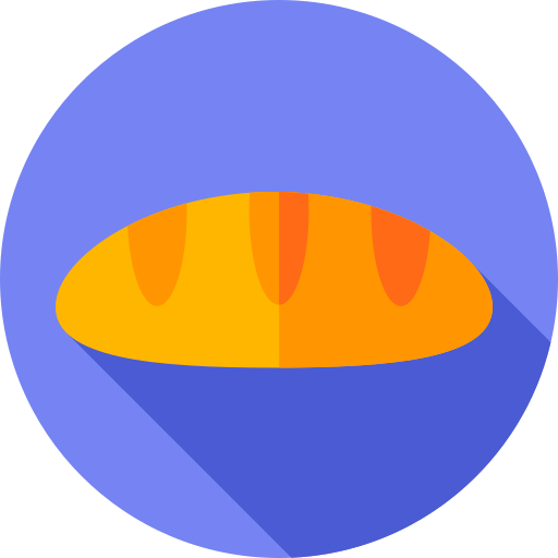 pane Flat Circular Flat icona