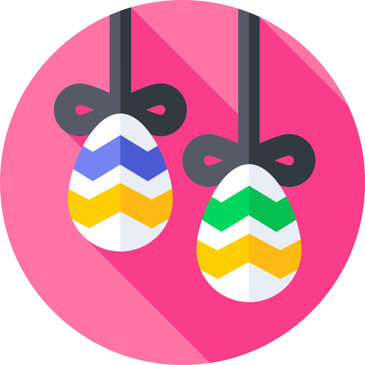 Easter eggs Flat Circular Flat icon