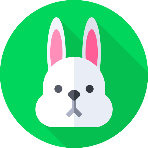 イースターのウサギ Flat Circular Flat icon