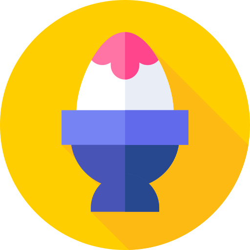 Boiled egg Flat Circular Flat icon