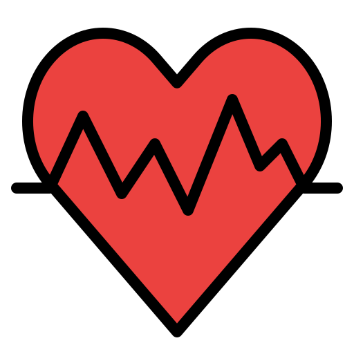 Heart beat Iconixar Lineal Color icon